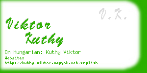 viktor kuthy business card